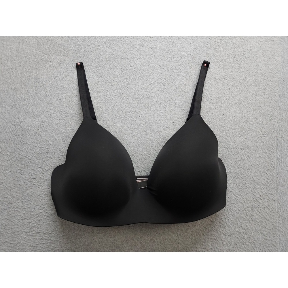 Victorias Secret Women Push Up Bra 36DD Black Wireless Seamless Lined Comfort
